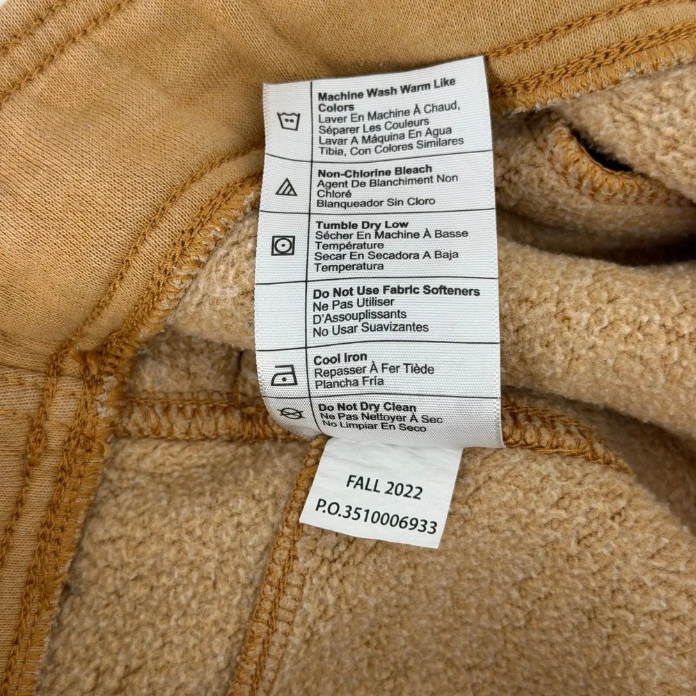 Carhartt Sweatpants Mens Medium Brown Relaxed Fit Fleece Joggers Zipper Pocket